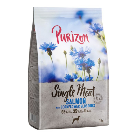 Purizon Adult, łosoś ze szpinakiem i kwiatami chabru 1kg